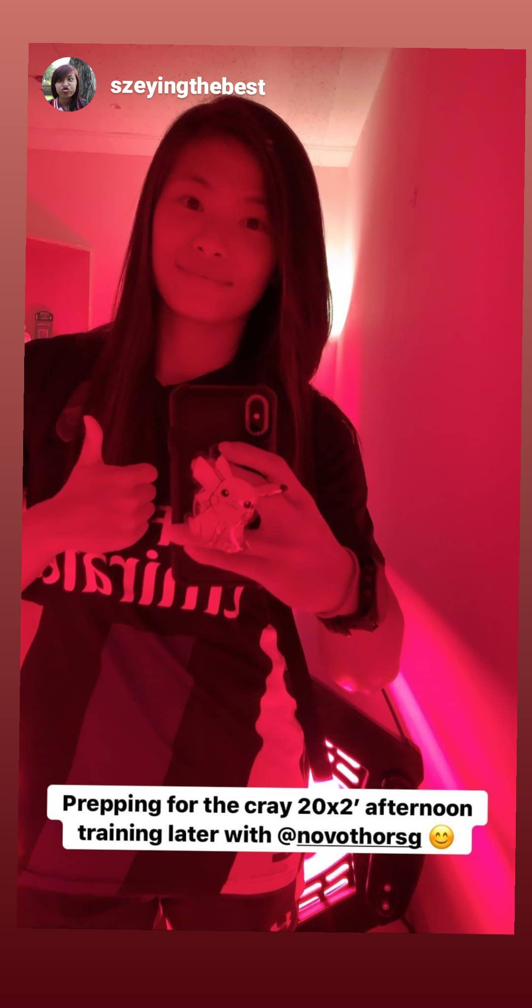 Instagram story by @szeyingthebest